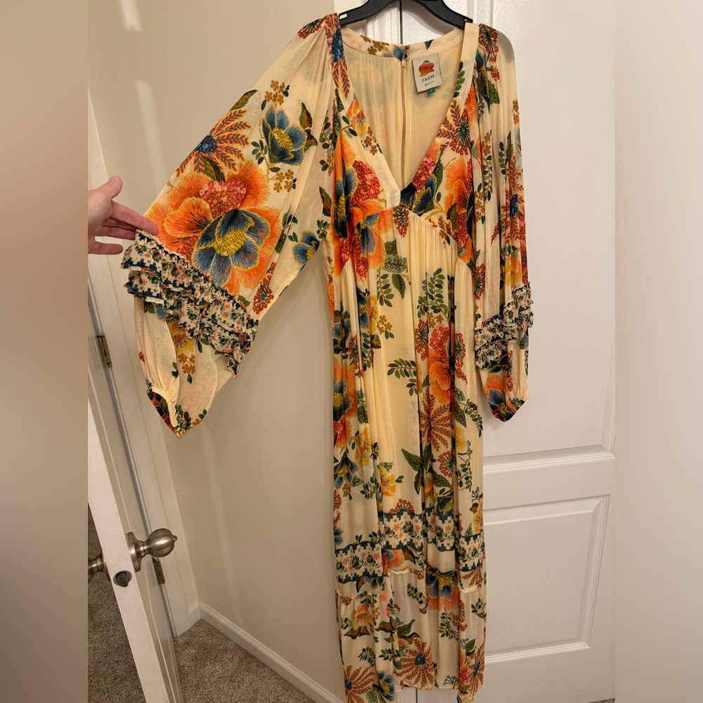 Farm Rio Delicate Garden Maxi Dress